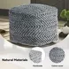 Chevron Blue Pouf