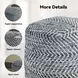 Chevron Blue Pouf