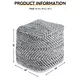 Chevron Blue Pouf