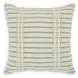 Rowton White and Green Accent Pillow