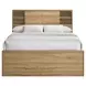 Vega Natural Oak Melamine Full Bookcase Bed