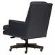 Admiral Luxe Midnight Leather Upholstered Executive Chair with Nailhead Trim
