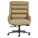 Drew Luxe Tan Leather Upholstered Executive Chair
