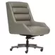 Drew Luxe Gray Leather Upholstered Executive Chair