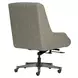 Drew Luxe Gray Leather Upholstered Executive Chair