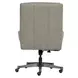 Drew Luxe Gray Leather Upholstered Executive Chair