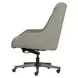 Drew Luxe Gray Leather Upholstered Executive Chair