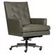 Reese Ardent Iron Leather Upholstered Executive Chair with Nailhead Trim and Casters