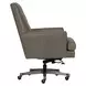 Reese Ardent Iron Leather Upholstered Executive Chair with Nailhead Trim and Casters