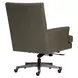 Reese Ardent Iron Leather Upholstered Executive Chair with Nailhead Trim and Casters
