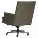Reese Ardent Iron Leather Upholstered Executive Chair with Nailhead Trim and Casters