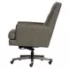 Reese Ardent Iron Leather Upholstered Executive Chair with Nailhead Trim and Casters