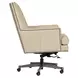Reese Ardent Dove Leather Upholstered Executive Chair with Nailhead Trim and Casters