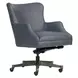 Blake Venetian Blue Leather Upholstered Executive Chair