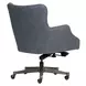 Blake Venetian Blue Leather Upholstered Executive Chair