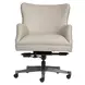 Blake Venetian Silver Leather Upholstered Executive Chair