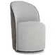 Opaline Belfast Heather Gray and Meg Ash Upholstered Swivel Dining Chair