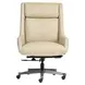 Cameron Luxe Ecru Leather Upholstered Executive Chair