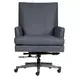 Adler Venetian Blue Leather Upholstered Executive Chair