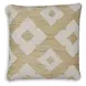 Brockner Next Gen Nuvella Yellow and Beige Performance Fabric Outdoor Accent Pillow