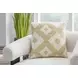Brockner Next Gen Nuvella Yellow and Beige Performance Fabric Outdoor Accent Pillow