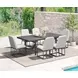 Nash Outdoor Dining Gray Upholstered Outdoor Side Chair Set of 2