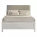 Andover White and Brown Queen Upholstered Panel Bed