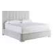 Harmony Pewter and Alabaster Queen Upholstered Uptown Panel Bed