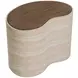 Ishiko Light Brown and Warm Brown Free Form Small Concrete Top Outdoor Cocktail Table