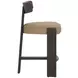Briarstone Sahara Sand Leather Upholstered Counter Height Stool
