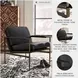 Puckman Black Leather Accent Chair