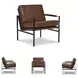 Puckman Brown Leather Accent Chair