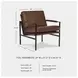 Puckman Brown Leather Accent Chair