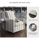 Kambria Ivory And Black Swivel Accent Chair