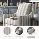 Kambria Ivory And Black Swivel Accent Chair