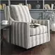 Kambria Ivory And Black Swivel Accent Chair