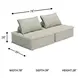 Bales Taupe Modular 78" Loveseat