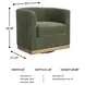 Jersonlow Forest Green Swivel Chair