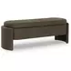 Vavuniya Brown Upholstered Accent Storage Bench