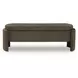 Vavuniya Brown Upholstered Accent Storage Bench