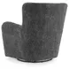 Rowenburg Heather Charcoal Upholstered Swivel Glider Accent Chair