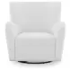Rowenburg Cream Upholstered Swivel Glider Accent Chair