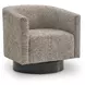 Jorryn Brown Upholstered Swivel Accent Chair