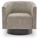 Jorryn Brown Upholstered Swivel Accent Chair