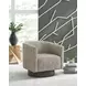 Jorryn Brown Upholstered Swivel Accent Chair