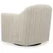 Valwick Cream and Brown Upholstered Swivel Accent Chair