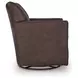 Braydunn Espresso Brown Leather Upholstered Swivel Glider Accent Chair