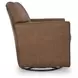 Braydunn Caramel Leather Upholstered Swivel Glider Accent Chair