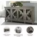 Fossil Ridge Distressed Gray Door Accent Cabinet