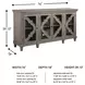 Fossil Ridge Distressed Gray Door Accent Cabinet
